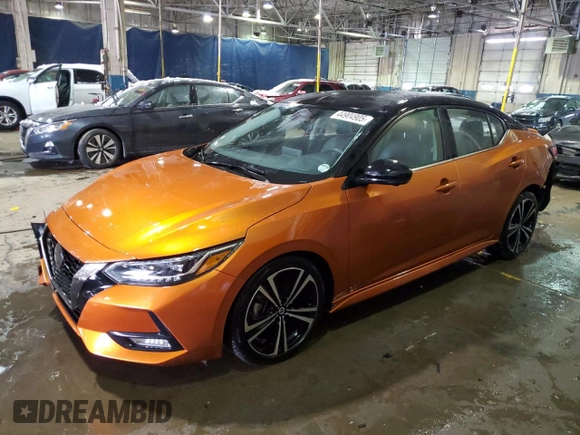 2022 Nissan Sentra SR with VIN 3N1AB8DV8NY231537, listed as a Copart auction lot 44904905 with 13,805 mi miles and Non Repairable. Bid and sale history available at carsss.com. Image 1.