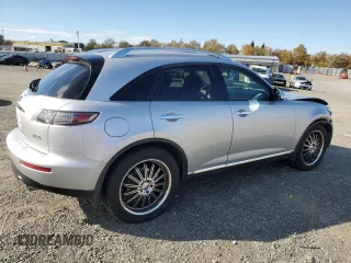 2007 Infiniti FX35 with VIN JNRAS08W37X206213, listed as a Copart auction lot 80970684 with 60,942 mi miles and Salvage Title. Bid and sale history available at carsss.com. Image 3.