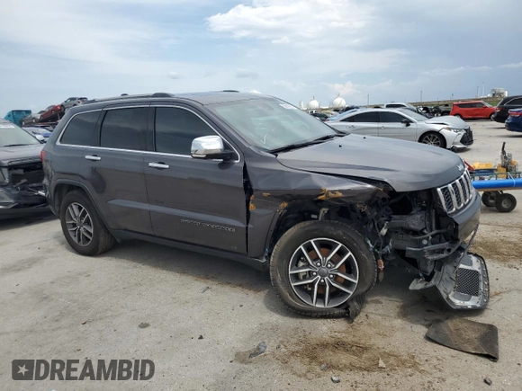 2020 Jeep Grand Cherokee Limited with VIN 1C4RJEBG9LC392944, listed as a Copart auction lot 59019955 with Not provided miles and Salvage title. Bid and sale history available at DreamBid. Image 4.