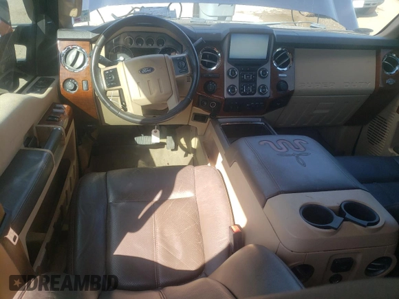 2015 Ford F-250 Lariat with VIN 1FT7W2BT6FED38675, listed as a Copart auction lot 62447735 with 119,441 mi miles and Salvage title. Bid and sale history available at DreamBid. Image 8.