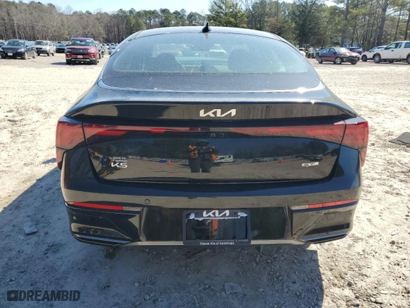 2025 Kia K5 GT-Line with VIN KNAG64J74S5323034, listed as a Copart auction lot 45786665 with 2,962 mi miles and Salvage Title. Bid and sale history available at carsss.com. Image 6.