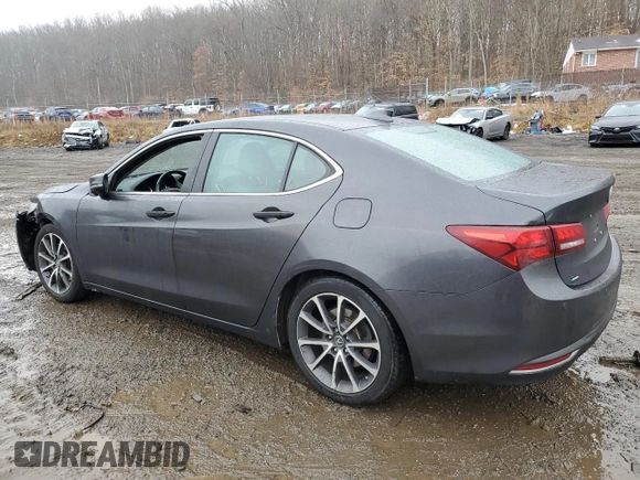 2015 Acura TLX V6 Advance with VIN 19UUB3F75FA000744, listed as a Copart auction lot 43177775 with 94,576 mi miles and Salvage Title. Bid and sale history available at carsss.com. Image 2.