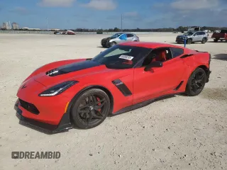 2015 Chevrolet Corvette Z06 2LZ with VIN 1G1YR2D62F5602468, listed as a Copart auction lot 46806205 with 44,169 mi miles and Salvage Title. Bid and sale history available at carsss.com. Image 1.