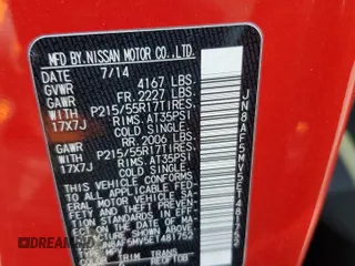 2014 Nissan Juke SV with VIN JN8AF5MV5ET481752, listed as a Copart auction lot 44205875 with 99,257 mi miles and Salvage title. Bid and sale history available at DreamBid. Image 13.