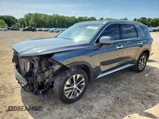 2021 Hyundai Palisade SEL with VIN KM8R24HEXMU284546, listed as a Copart auction lot 61340515 with 75,135 mi miles and Salvage title. Bid and sale history available at DreamBid. Image 1.