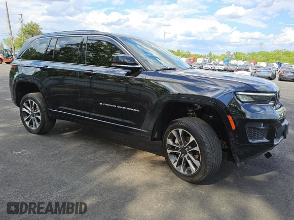 2022 Jeep Grand Cherokee Overland with VIN 1C4RJHDG6N8605367, listed as a Copart auction lot 54535385 with 75,040 mi miles and Clean title. Bid and sale history available at DreamBid. Image 4.