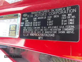 2011 Kia Sportage LX with VIN KNDPBCA20B7062048, listed as a IAAI auction lot 42583028 with 149,974 mi miles and . Bid and sale history available at DreamBid. Image 9.