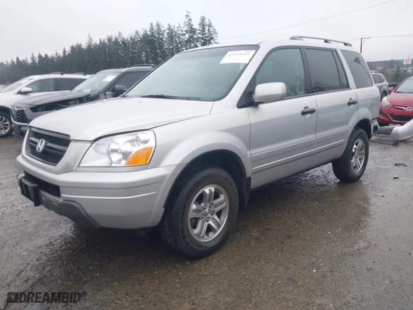 2005 Honda Pilot EX-L with NAVI with VIN 2HKYF18705H560698, listed as a IAAI auction lot 41219235 with 44,448 mi miles. Bid and sale history available at carsss.com. Image 2.