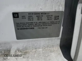 2013 Chevrolet Sonic LT with VIN 1G1JC5SH4D4164838, listed as a Copart auction lot 53611635 with 134,098 mi miles and Salvage Title. Bid and sale history available at DreamBid. Image 13.