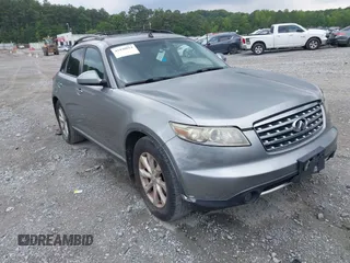 2006 Infiniti FX with VIN JNRAS08W46X201195, listed as a IAAI auction lot 42430814 with 107,838 mi miles and . Bid and sale history available at DreamBid. Image 1.