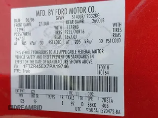 2007 Ford Ranger XLT with VIN 1FTZR45EX7PA19746, listed as a IAAI auction lot 41951107 with 271,541 mi miles. Bid and sale history available at carsss.com. Image 9.