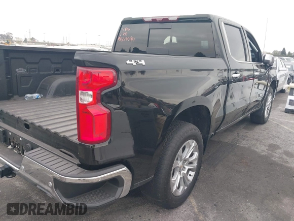 2024 Chevrolet Silverado 1500 LTZ with VIN 1GCUDGEL3RZ105870, listed as a IAAI auction lot 41681311 with 7,421 mi miles and . Bid and sale history available at DreamBid. Image 4.