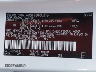 2024 Lexus NX 350h Premium z VIN JTJGKCEZXR5013787, wystawiony jako IAAI lot #42161932 z przebiegiem 19 251 mil mil oraz . Historia ofert i sprzedaży dostępna na DreamBid. Obrazek 9.