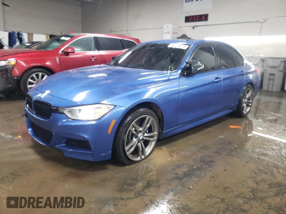 2015 BMW 3 Series 335i xDrive with VIN WBA3B9C56FP705241, listed as a Copart auction lot 85219074 with 193,438 mi miles and Salvage title. Bid and sale history available at DreamBid. Image 1.