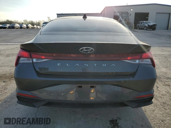 2021 Hyundai Elantra SEL with VIN 5NPLM4AGXMH025713, listed as a Copart auction lot 50679465 with 33,533 mi miles and Salvage Title. Bid and sale history available at carsss.com. Image 6.