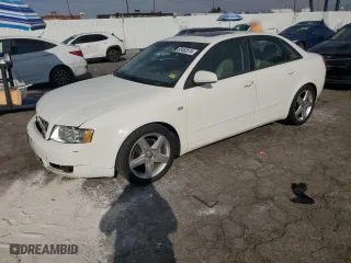 2004 Audi A4 1.8T with VIN WAUJC68E44A251969, listed as a Copart auction lot 83462074 with 75,854 mi miles and Salvage Title. Bid and sale history available at carsss.com. Image 1.