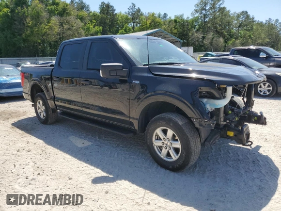 2021 Ford F-150 XL with VIN 1FTEW1EP7MFC92491, listed as a Copart auction lot 53671035 with 55,935 mi miles and Salvage Title. Bid and sale history available at carsss.com. Image 4.