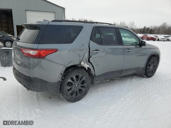 2021 Chevrolet Traverse RS with VIN 1GNEVJKWXMJ117641, listed as a Copart auction lot 43716335 with 124,172 mi miles and Clean Title. Bid and sale history available at carsss.com. Image 3.