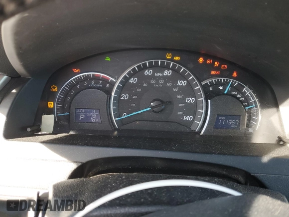 2013 Toyota Camry L with VIN 4T1BF1FK7DU716314, listed as a Copart auction lot 41737555 with 111,367 mi miles and Salvage Title. Bid and sale history available at carsss.com. Image 9.