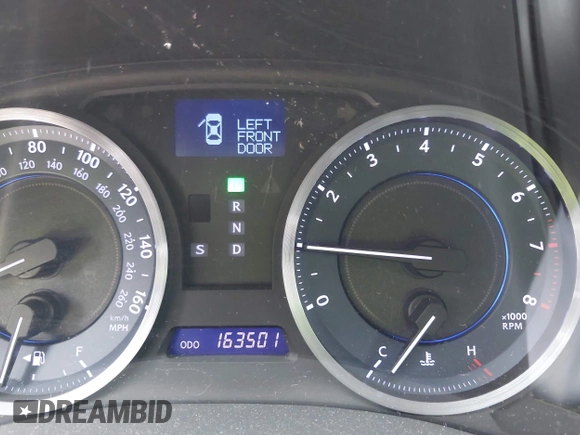 2012 Lexus IS 250 with VIN JTHBF5C23C5170960, listed as a IAAI auction lot 42280086 with 163,501 mi miles and . Bid and sale history available at DreamBid. Image 15.
