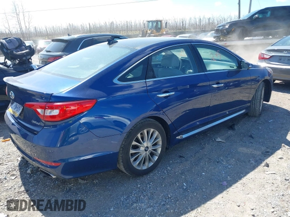 2015 Hyundai Sonata Limited with VIN 5NPE34AF3FH097293, listed as a IAAI auction lot 41811245 with 114,744 mi miles and . Bid and sale history available at carsss.com. Image 4.