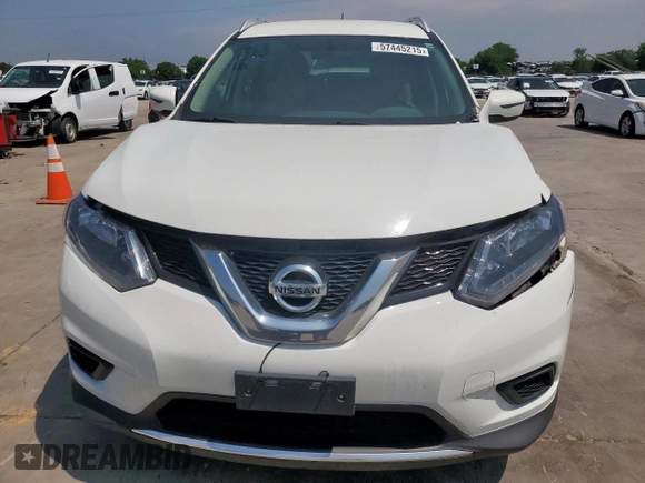 2016 Nissan Rogue SV z VIN KNMAT2MV9GP670421, wystawiony jako Copart lot #57445215 z przebiegiem 165 621 mil mil oraz Szkoda całkowita • Salvage title. Historia ofert i sprzedaży dostępna na DreamBid. Obrazek 5.