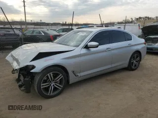 2021 BMW 5 Series 530i xDrive with VIN WBA13BJ04MWX03574, listed as a Copart auction lot 46523095 with 31,653 mi miles and Salvage title. Bid and sale history available at DreamBid. Image 1.