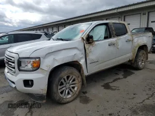 2016 GMC Canyon 4WD SLT z VIN 1GTG6DE35G1371344, wystawiony jako Copart lot #49954915 z przebiegiem 106 345 mil mil oraz Szkody całkowita. Historia ofert i sprzedaży dostępna na DreamBid. Obrazek 1.