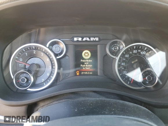 2023 Ram 2500 Tradesman with VIN 3C6UR5HJ0PG610057, listed as a Copart auction lot 81126784 with 21,105 mi miles and Salvage title. Bid and sale history available at DreamBid. Image 9.