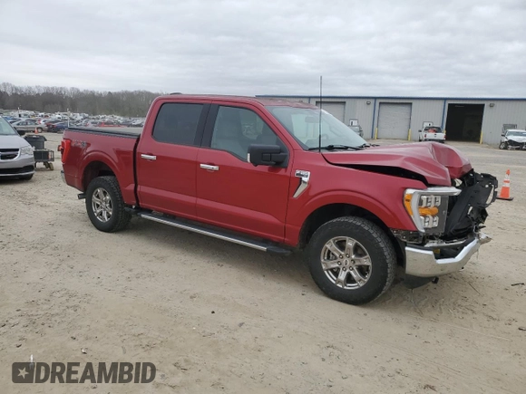 2021 Ford F-150 XL with VIN 1FTFW1E51MKE79591, listed as a Copart auction lot 48353305 with 104,627 mi miles and Salvage Title. Bid and sale history available at carsss.com. Image 4.