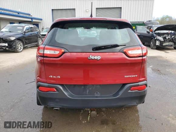 2016 Jeep Cherokee Sport with VIN 1C4PJMABXGW366669, listed as a Copart auction lot 55060605 with 68,978 mi miles and Salvage title. Bid and sale history available at DreamBid. Image 6.