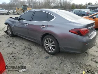 2019 Infiniti Q70 Luxe with VIN JN1BY1AR9KM585437, listed as a Copart auction lot 46824235 with 35,488 mi miles and Salvage Title. Bid and sale history available at DreamBid. Image 2.