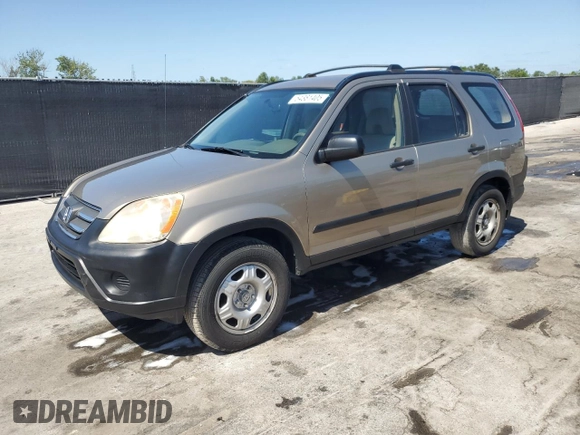2005 Honda CR-V LX with VIN JHLRD68575C006515, listed as a Copart auction lot 54381405 with 183,916 mi miles and Salvage Title. Bid and sale history available at DreamBid. Image 1.