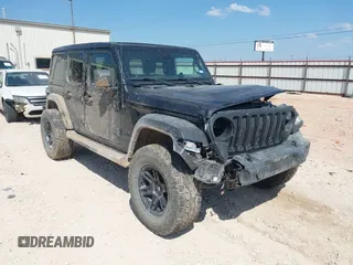 2022 Jeep Wrangler Unlimited Sport with VIN 1C4HJXDG7NW120432, listed as a IAAI auction lot 40498948 with 11,235 mi miles and . Bid and sale history available at DreamBid. Image 1.
