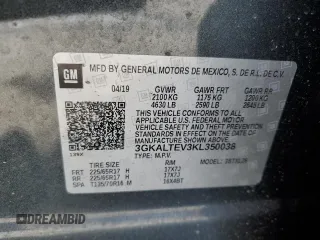 2019 GMC Terrain SLE z VIN 3GKALTEV3KL350038, wystawiony jako Copart lot #47271035 z przebiegiem 78 592 mil mil oraz Szkoda całkowita • Salvage title. Historia ofert i sprzedaży dostępna na DreamBid. Obrazek 13.
