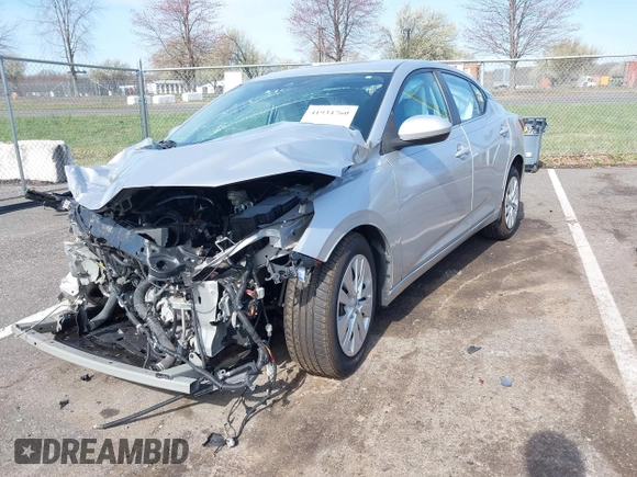 2020 Nissan Sentra S with VIN 3N1AB8BV6LY252922, listed as a IAAI auction lot 41934760 with 56,866 mi miles. Bid and sale history available at carsss.com. Image 6.