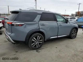 2023 Nissan Pathfinder Platinum with VIN 5N1DR3DG7PC200653, listed as a Copart auction lot 53497265 with 17,007 mi miles and Salvage Title. Bid and sale history available at carsss.com. Image 3.