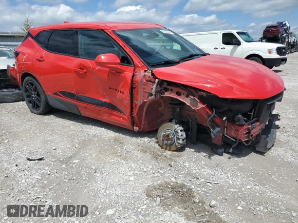2021 Chevrolet Blazer LT with VIN 3GNKBHRS9MS585138, listed as a Copart auction lot 55327335 with 66,020 mi miles and Salvage title. Bid and sale history available at DreamBid. Image 4.