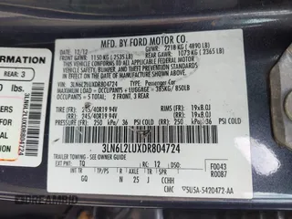 2013 Lincoln MKZ Hybrid с VIN 3LN6L2LUXDR804724, выставлен на аукционе IAAI как лот 42497221 с пробегом 159 835 миль миль и . История ставок и продаж доступна на DreamBid. Изображение 9.