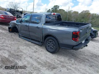 2024 Ford Ranger XLT with VIN 1FTER4HH8RLE43554, listed as a IAAI auction lot 41638799 with 1,623 mi miles. Bid and sale history available at carsss.com. Image 3.