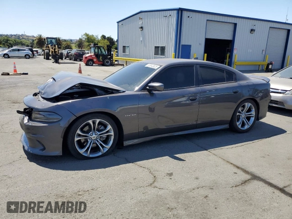 2021 Dodge Charger R/T with VIN 2C3CDXCT4MH663299, listed as a Copart auction lot 63843825 with 41,677 mi miles and Salvage title. Bid and sale history available at DreamBid. Image 1.