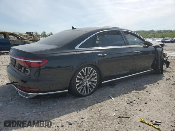 2019 Audi A8 L with VIN WAU8DAF88KN006268, listed as a Copart auction lot 54173805 with 0 mi miles and Clean Title. Bid and sale history available at carsss.com. Image 3.