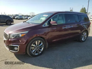 2015 Kia Sedona SX-L with VIN KNDME5C10F6037740, listed as a Copart auction lot 51162595 with 128,111 mi miles and Salvage Title. Bid and sale history available at carsss.com. Image 1.
