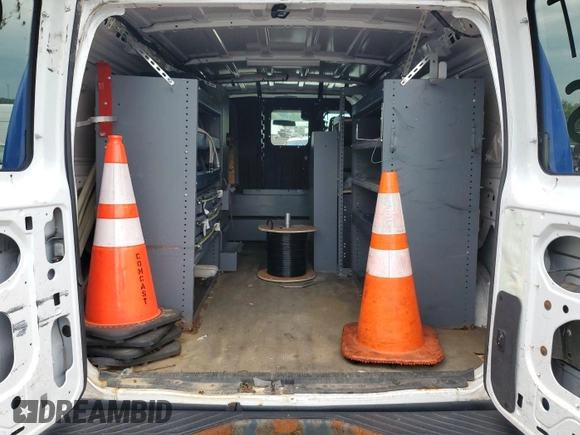 2012 Ford Econoline Cargo Commercial with VIN 1FTNE2EL1CDB21042, listed as a IAAI auction lot 42679263 with 90,458 mi miles and . Bid and sale history available at DreamBid. Image 8.