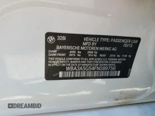 2015 BMW 3 Series 328i z VIN WBA3A5G54FNS89756, wystawiony jako Copart lot #58425965 z przebiegiem 89 935 mil mil oraz Szkoda całkowita • Salvage title. Historia ofert i sprzedaży dostępna na DreamBid. Obrazek 12.