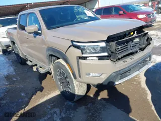 2024 Nissan Frontier PRO-4X with VIN 1N6ED1EK0RN645979, listed as a IAAI auction lot 41613465 with 19,241 mi miles. Bid and sale history available at carsss.com. Image 1.