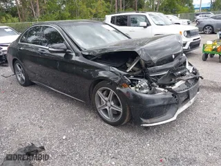 2015 Mercedes-Benz C-Class C 300 with VIN 55SWF4JBXFU045679, listed as a IAAI auction lot 41894282 with 177,599 mi miles. Bid and sale history available at carsss.com. Image 1.