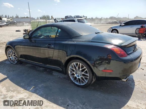 2003 Lexus SC 430 z VIN JTHFN48Y930048533, wystawiony jako Copart lot #57091815 z przebiegiem Nie podano mil oraz Szkoda całkowita • Salvage title. Historia ofert i sprzedaży dostępna na DreamBid. Obrazek 2.