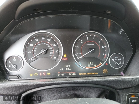2016 BMW 4 Series 435i with VIN WBA3R1C54GK529351, listed as a Copart auction lot 53842235 with 94,757 mi miles and Salvage title. Bid and sale history available at DreamBid. Image 9.