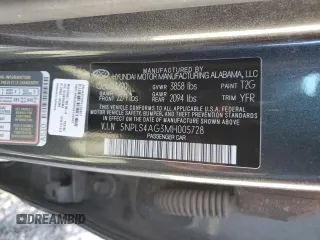 2021 Hyundai Elantra SEL z VIN 5NPLS4AG3MH005728, wystawiony jako Copart lot #44517625 z przebiegiem 94 701 mil mil oraz Szkoda całkowita • Salvage title. Historia ofert i sprzedaży dostępna na DreamBid. Obrazek 12.